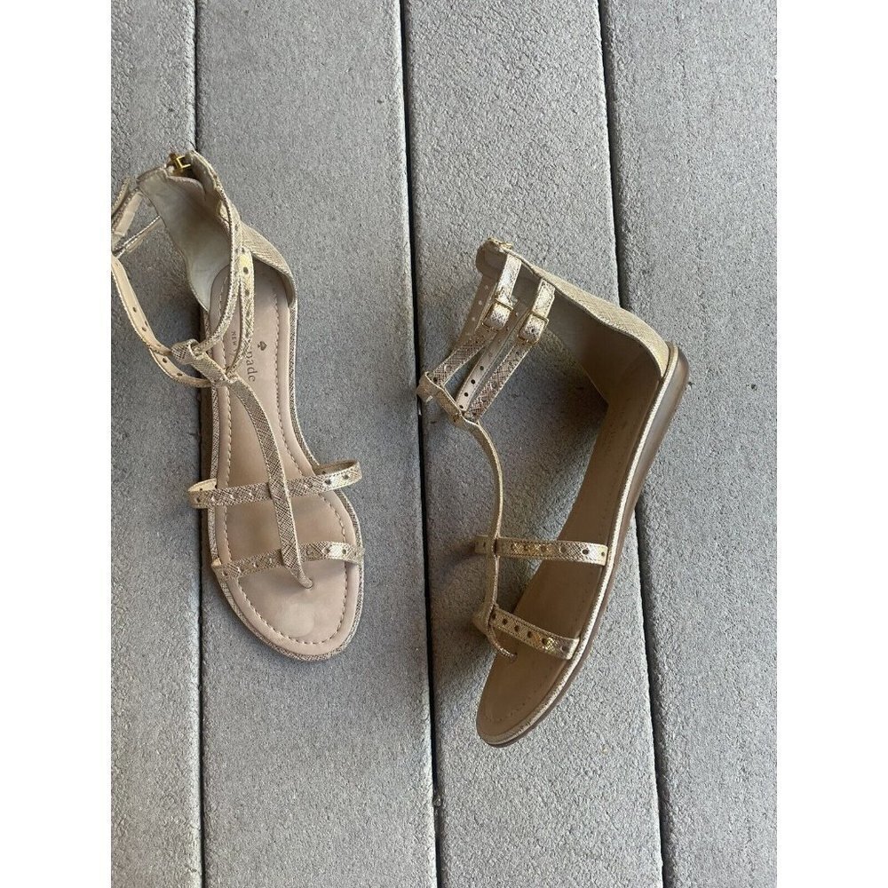 Kate Spade Gold Strappy Sandals